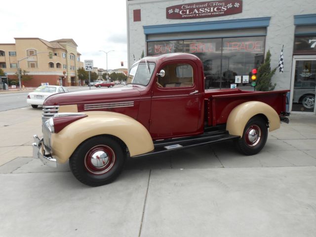 1942 Burgundy/Tan Chevrolet Other Pickups base cab