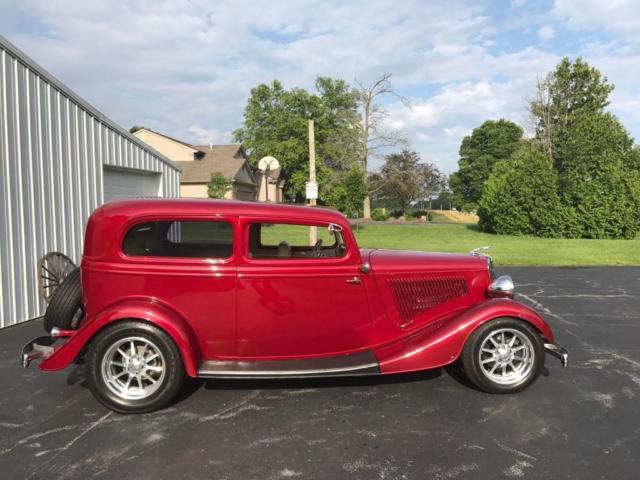 1934 Burgundy Ford Tudor