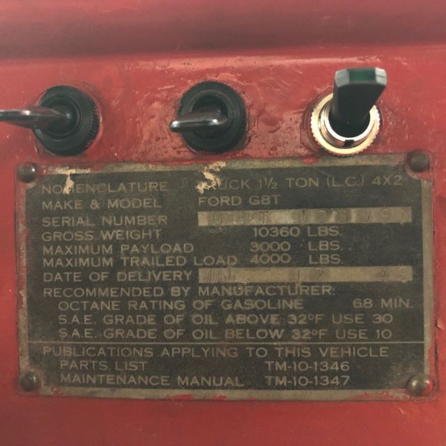 1944 Red Ford Cayasler Fire Truck Cab & Chassis