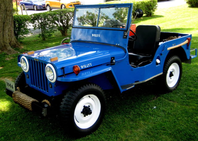 1946 Blue Willys CJ2 Convertible