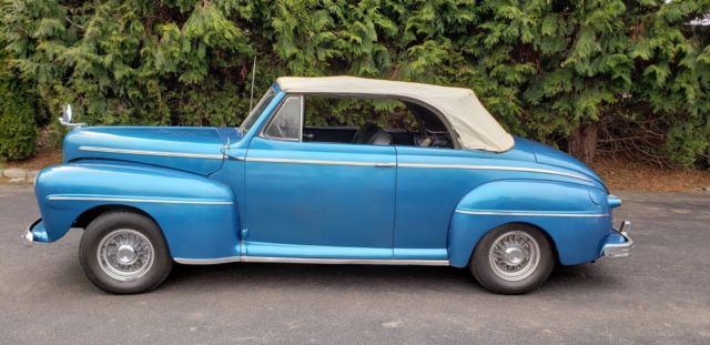 1946 Blue Ford convertible Convertible