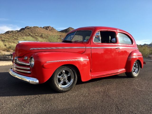 1946 Red Ford Deluxe 2-Door Sedan Sedan