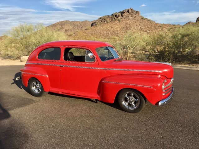 1946 Red Ford Deluxe 2-Door Sedan Sedan