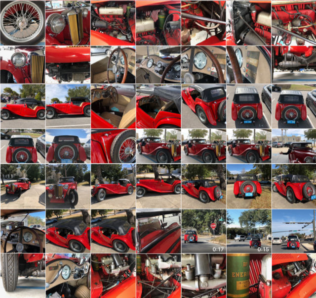 1946 Red MG TC Convertible