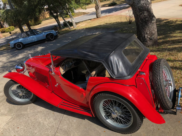 1946 Red MG TC Convertible