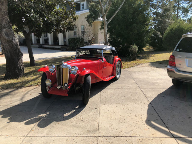 1946 Red MG TC Convertible