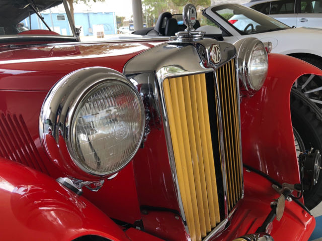 1946 Red MG TC Convertible