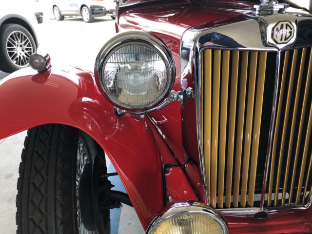 1946 Red MG TC Convertible