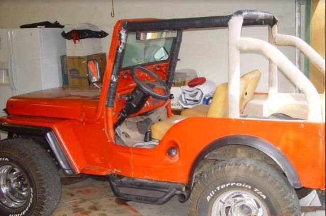 1946 Orange Willys CJ-2A SUV