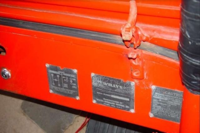 1946 Orange Willys CJ-2A SUV