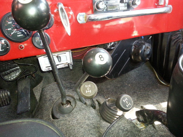 1946 Red Willys CJ2A Convertible