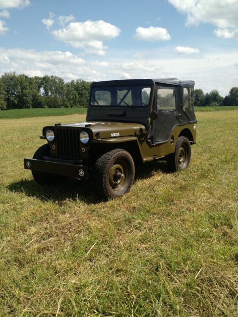 1946 olive drab semi-gloss Willys cj-2a Convertible