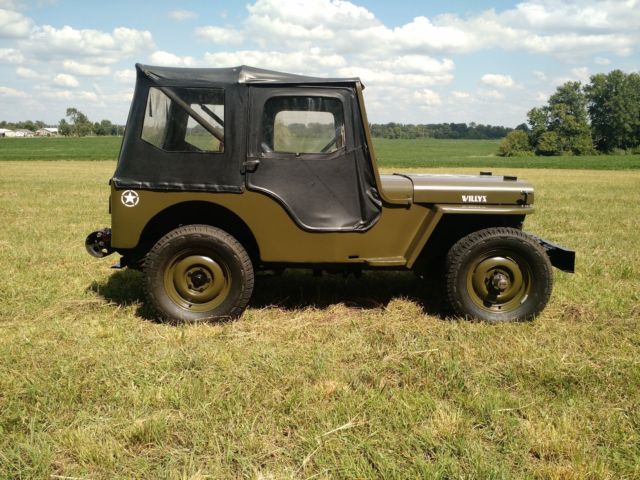 1946 olive drab semi-gloss Willys cj-2a Convertible