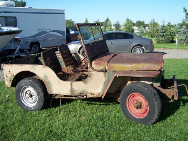 1946 tan and rust Willys