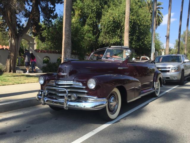 1947 Burgundy Chevrolet Fleet master cabrilot Convertible