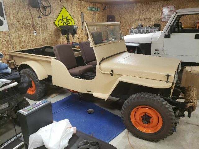1947 Tan Willys CJ2A