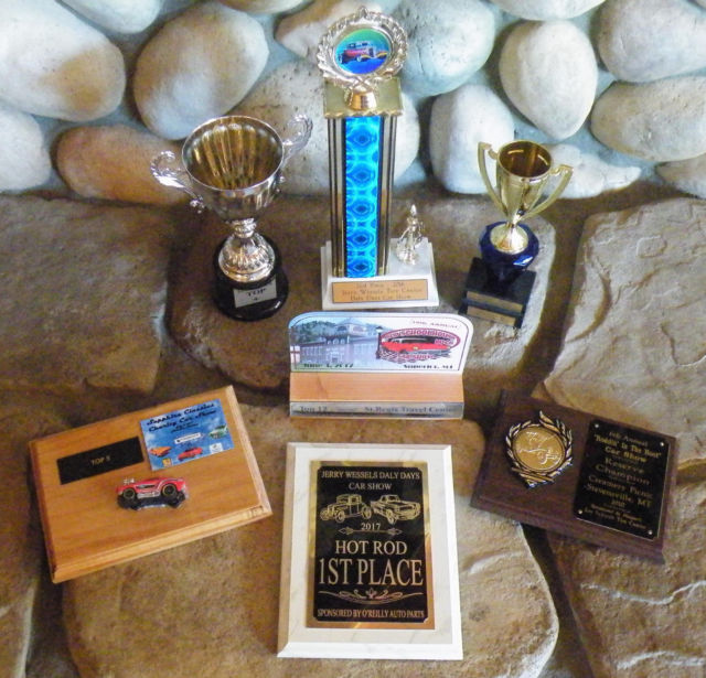 1947 Black / w-'real fire' flames Ford Anglia Coupe