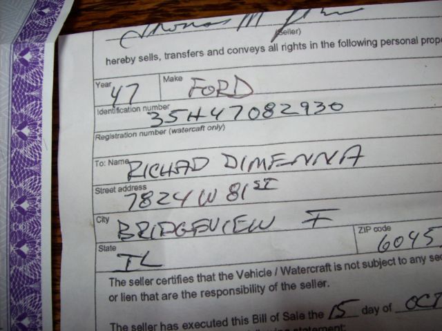 1947 Yellow/Red Ford Other