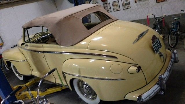 1947 Yellow Ford Super Deluxe Convertible