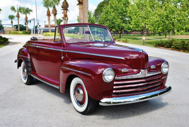 1947 Burgundy Ford Super Deluxe --