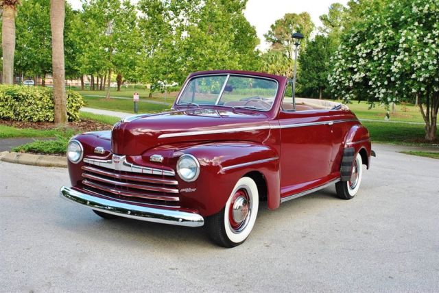 1947 Burgundy Ford Super Deluxe --