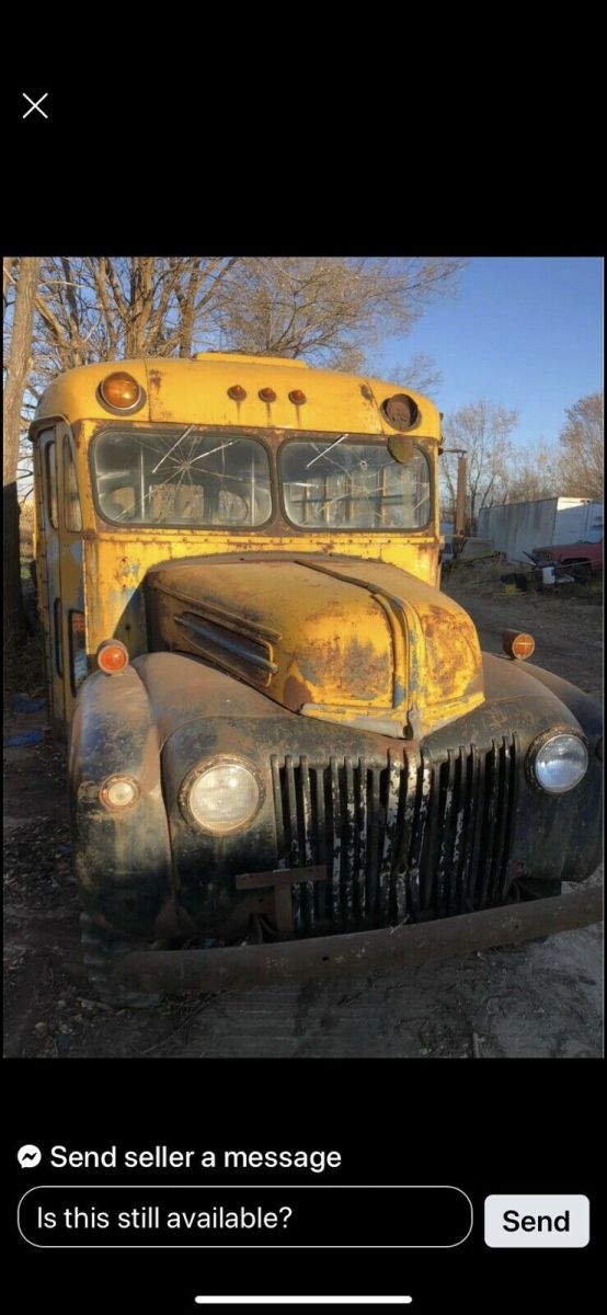 1947 Yellow Ford School Bus
