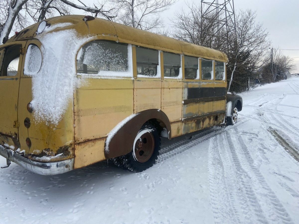 1947 Yellow Ford School Bus