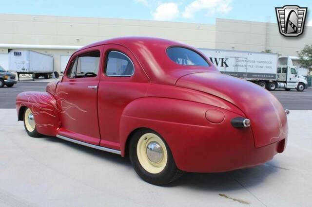 1947 Red Ford Super Deluxe Coupe