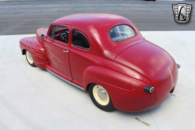 1947 Red Ford Super Deluxe Coupe