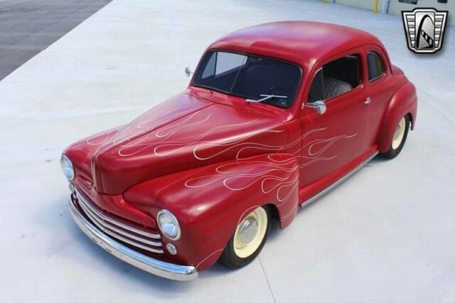 1947 Red Ford Super Deluxe Coupe