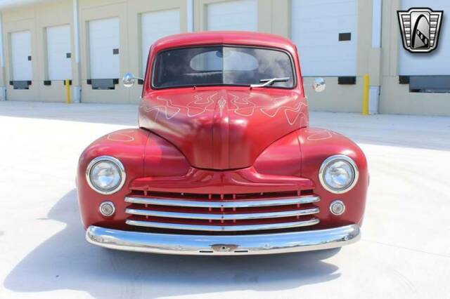 1947 Red Ford Super Deluxe Coupe