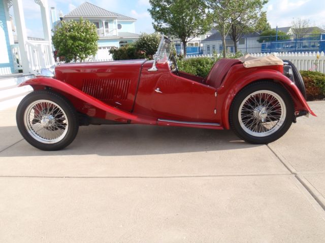 1947 Red MG T-Series Convertible
