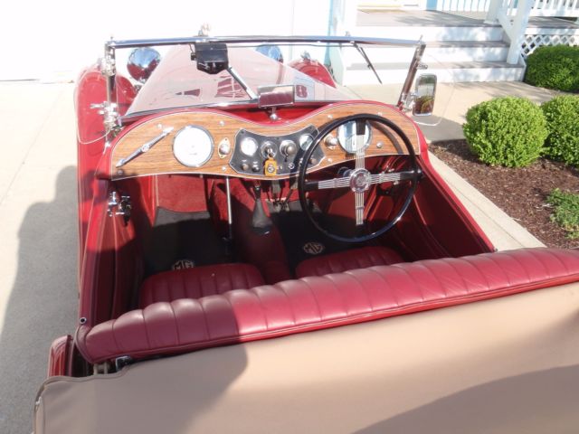 1947 Red MG T-Series Convertible