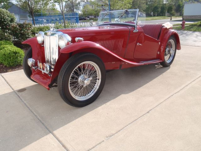 1947 Red MG T-Series Convertible