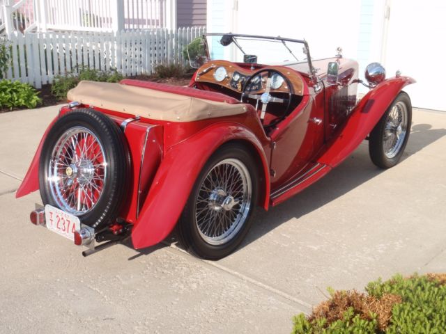 1947 Red MG T-Series Convertible