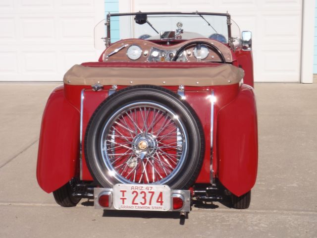 1947 Red MG T-Series Convertible
