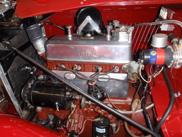1947 Red MG T-Series Convertible
