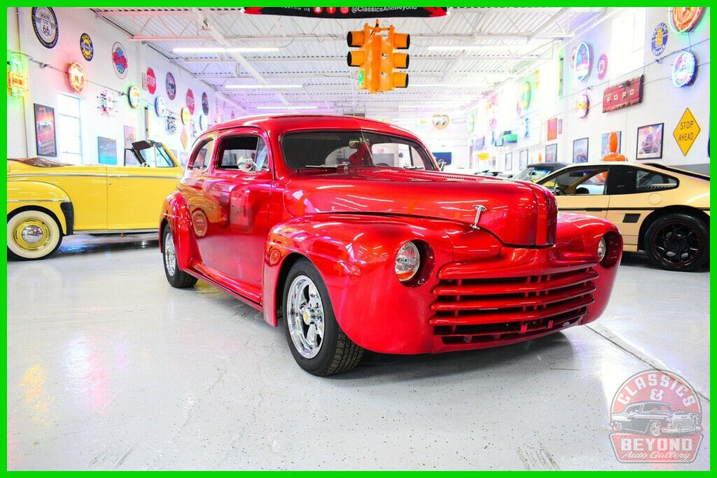 1947 Red Ford Two Door Coupe