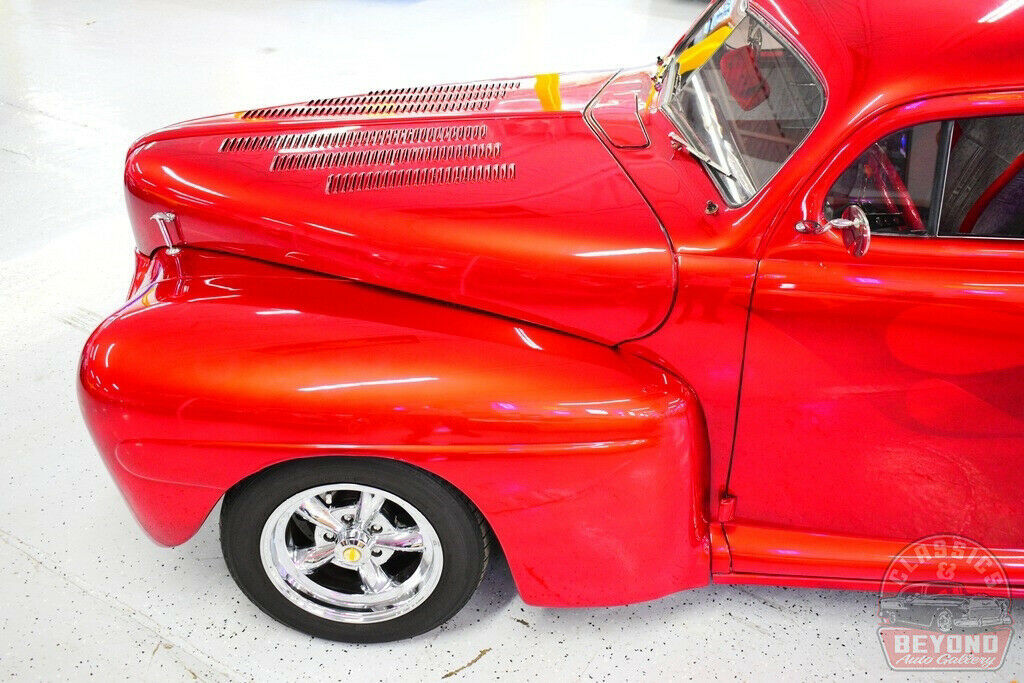 1947 Red Ford Two Door Coupe