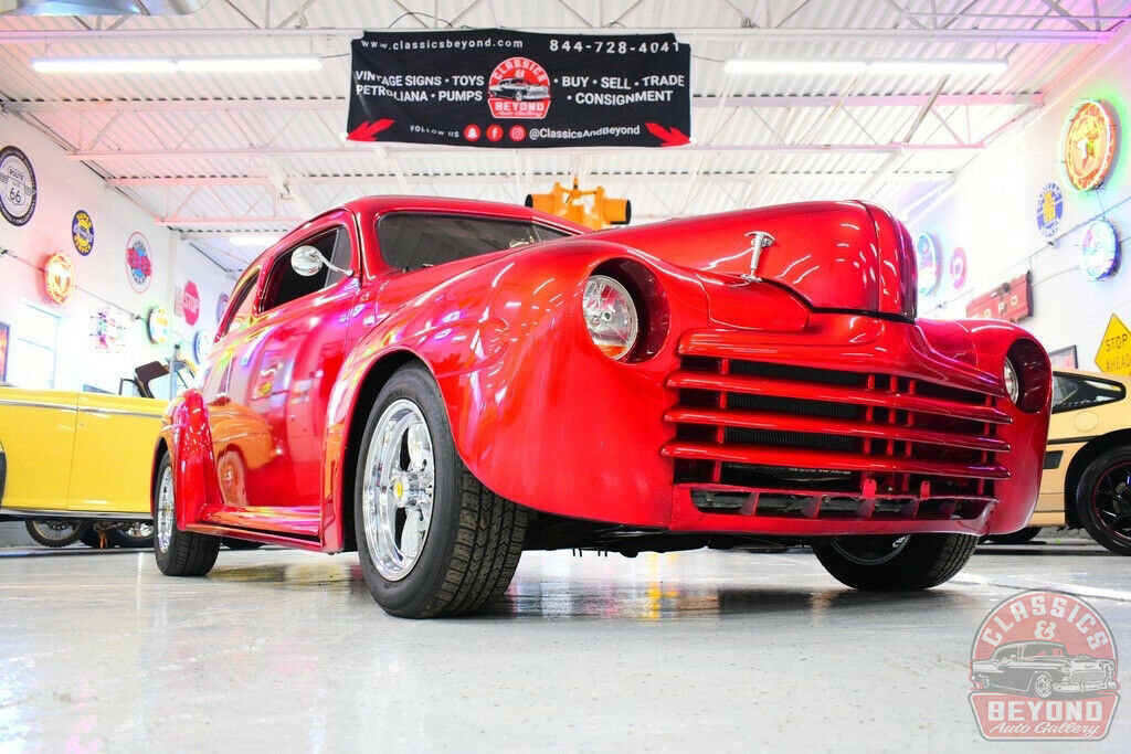 1947 Red Ford Two Door Coupe