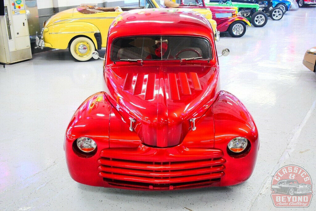 1947 Red Ford Two Door Coupe