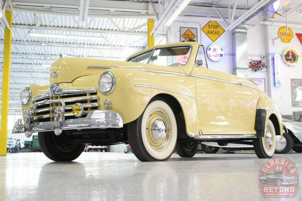 1947 Orange Ford Super Deluxe Convertible