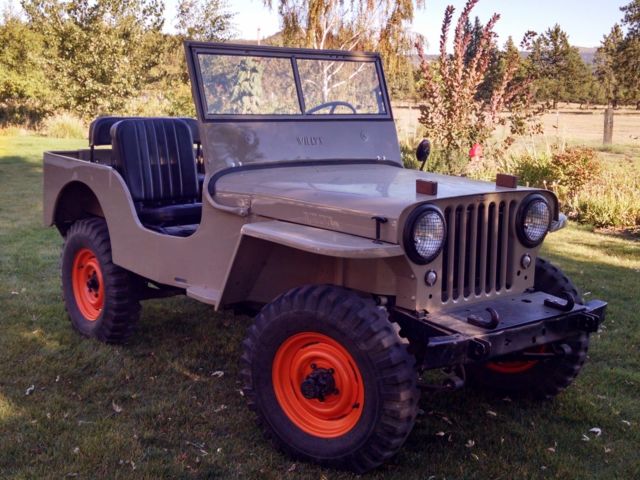 1947 Tan Willys CJ2A SUV