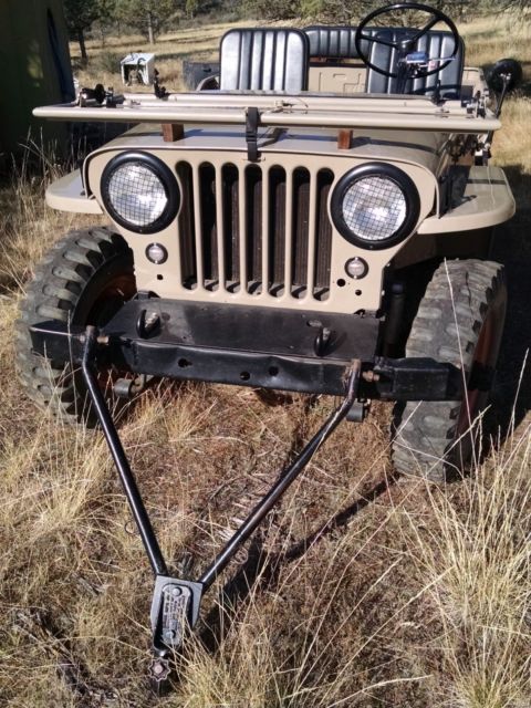 1947 Tan Willys CJ2A SUV