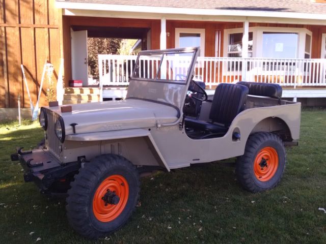 1947 Tan Willys CJ2A SUV