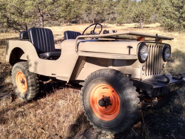1947 Tan Willys CJ2A SUV