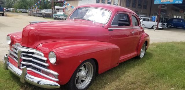 1948 Red Chevrolet Street Rod Coupe