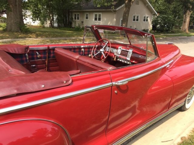 1948 Red Chrysler New Yorker 2 door convertible
