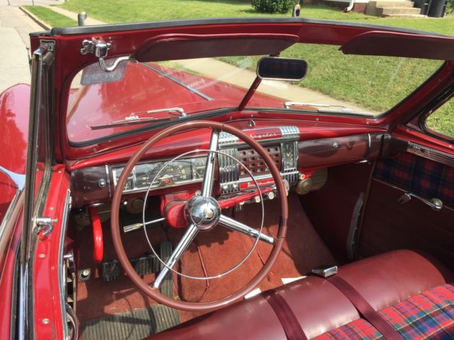 1948 Red Chrysler New Yorker 2 door convertible