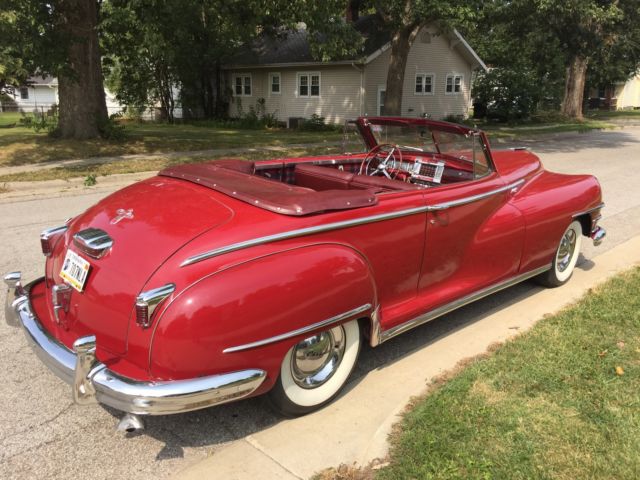 1948 Red Chrysler New Yorker 2 door convertible